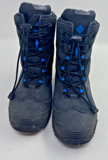 Columbia Youth Black Blue Waterproof Bugaboot Snow Boots US SZ 4 BY1332-010