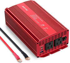 1000W Car Power Inverter, DC 12V to 110V Car Power Converter with 2 AC Outlets/3