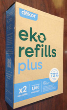 2 Count eko refills plus, Unscented, for Diaper Dekor plus Pails Only, Brand New