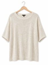 Eileen Fisher Organic Cotton Knit Sweater Oat...