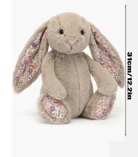 NWT Jellycat Blossom Beige Bunny 'Petal' Medium Authentic With Dust Bag