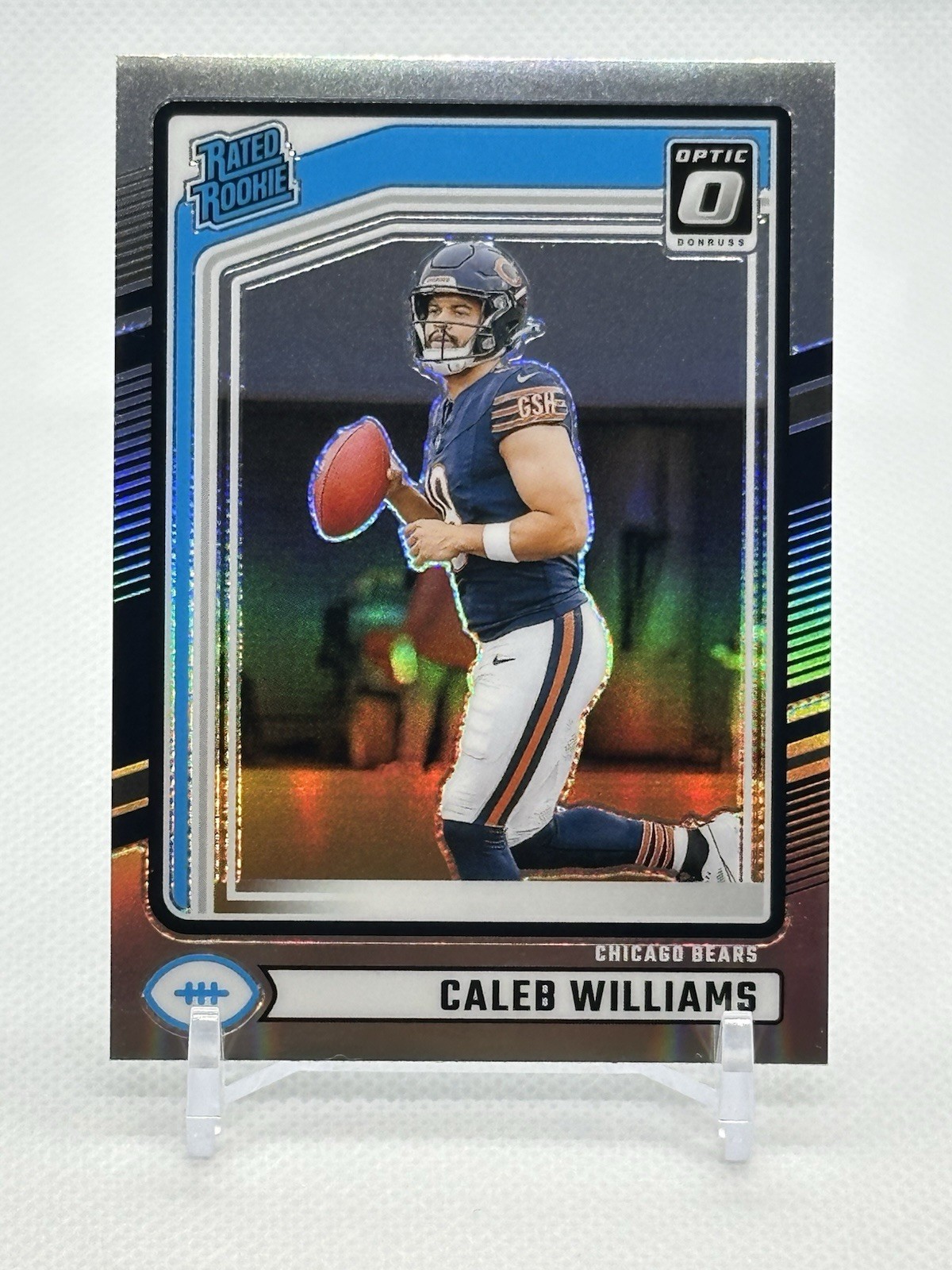 2024 Panini Donruss - Rated Rookie Caleb Williams #327 Optic Preview Holo Prizm