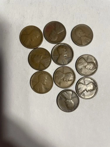 10 1912 S Lincoln Wheat Cent Penny Pennies In Very Good condition