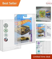 Hot Wheels Matchbox Protector Case for 1:64 Cars Wall Mount 10 Pack Clear