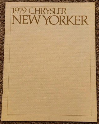 1979 Chrysler New Yorker and Fifth Avenue 16-page Car Sales Brochure Catalog