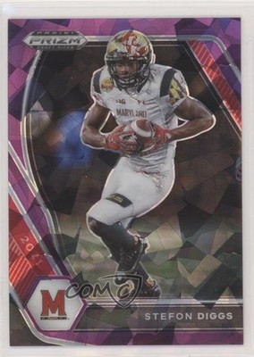 2021 Panini Prizm Draft Picks Purple Ice Prizm 63/149 Stefon Diggs #37 nd3