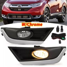 For 2017 2018 2019 Honda CR-V CRV Front Fog Lights Lamps w/Bulbs+Switch+Wiring