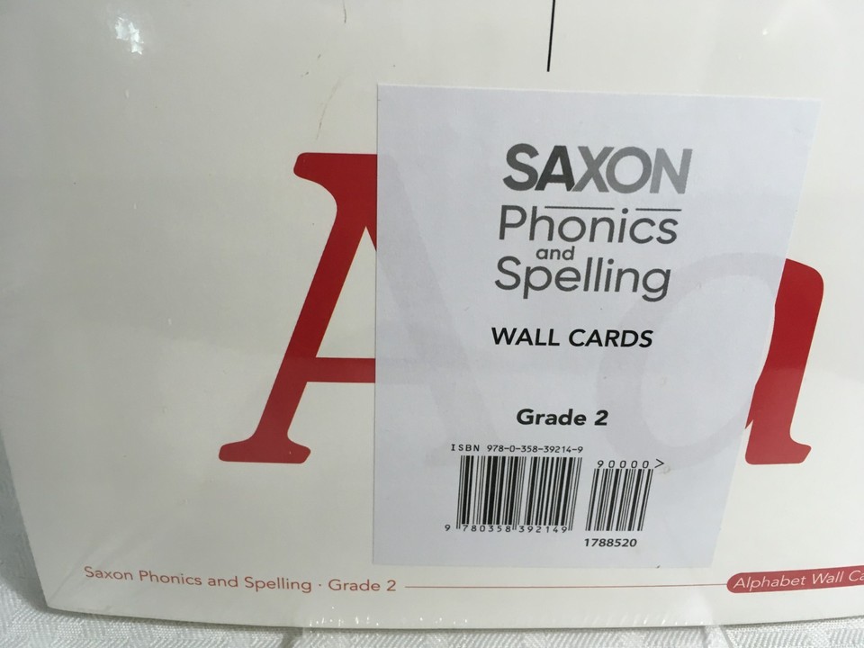 Pictograph Grade R SAXON PHONICS AND SPELLIING / GRADE 2 LEVEL / ALPHABET WALL CARDS / NEW ...