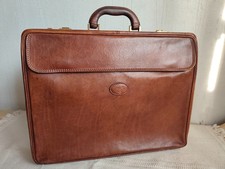 Lederkoffer Aktentasche Aktenkoffer "The Bridge" Braun Leder