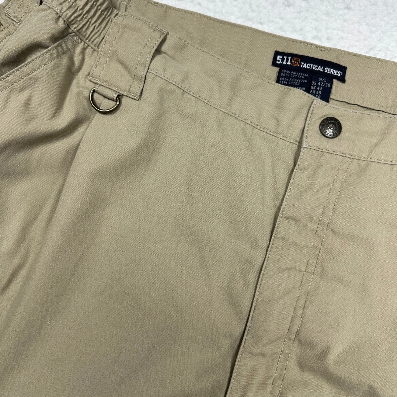 5.11 Tactical Series Pants Mens 42/30 Khaki Ripstop Cargo Trousers 74273