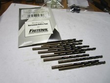 9/64" x 2-7/8" OAL 135° Split Black / Gold HSS Straight Jobber Drill QTY 12