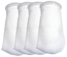 4 Pack - 7 Inch Ring Filter Socks 200 Micron - Aquarium Felt Filter Bags -7 I...
