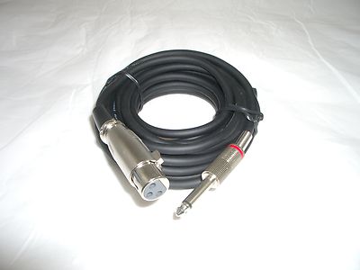 GC ELECTRONICS 30-1697 16FT MICROPHONE CABLE 3 PIN XLR FEMALE TO 1/4'' PHONO PLUG