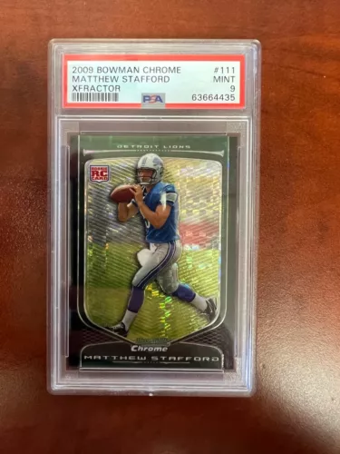 2009 Bowman Chrome Matthew Stafford Xfractor PSA 9 /250 RC POP 16 Lions Rookie