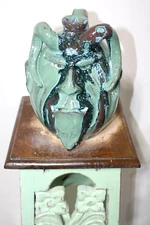 dal burtchaell  RAM HEAD jug, folk art, pottery 10''x8''