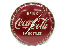 Thermomètre mural couvercle rond verre boisson vintage Coca-Cola en bouteilles 495A