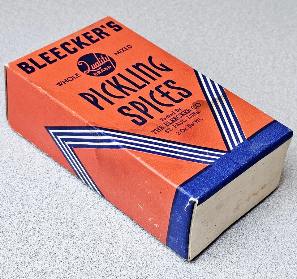 Bleecker's Pickling Spices Rare Sealed 3 oz. Vintage Box Great Colors & Graphics - Image 4 of 4