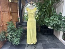 Vintage 1970s Bright Yellow Maxi Nightgown Lucy Larcom