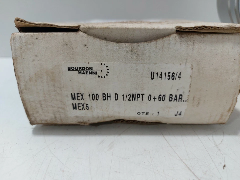 Bourdon Haenni MEX-100-BH-D Calibre 1/2 NPT 0+60 Bar MEX100BHD / 0-60 bar EN 837-1 Foto 2 de 4