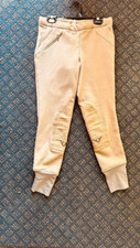 TUFFRIDER Fleece Lined Breeches Sand* Childs  sz 14 VGC  Pull On