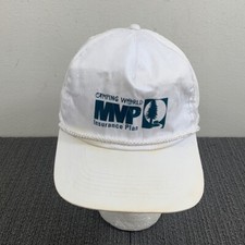 Vintage Camping World MVP Insurance Plan Snapback Hat Cap Mens Adjustable White