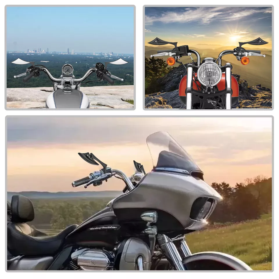 Espejos retrovisores MOFUN negros para Harley Road Glide Special TOURING Street Glide Foto 2 de 4