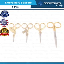 4 PCS Tailor Sewing Embroidery Scissors, Craft, Needle, Art Work, Daily Use ODM