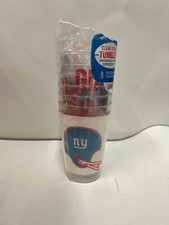 Vasos de plástico vintage raros de los New York Giants de los años 60 nuevos sellados en paquete