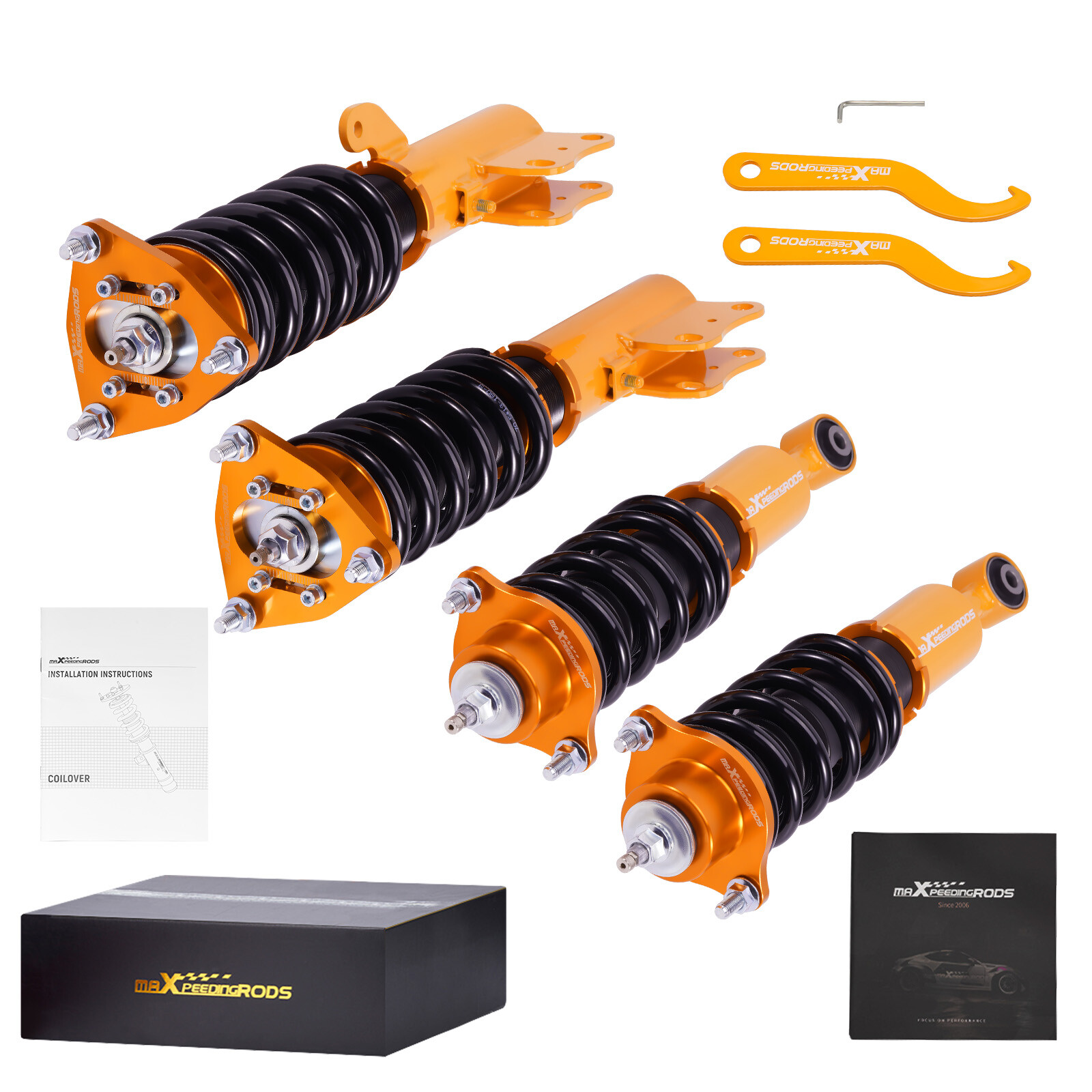 MaXpeedingrods 24 Click Coilovers Suspension Shocks for Mitsubishi Lancer 08-16