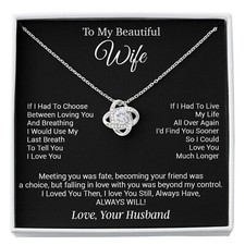 To My Wife Necklace, Gifts from Husband, Valentine Gifts for Her, Birthday Gift