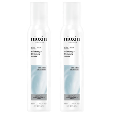 Nioxin Density Defend Styling Volumizing + Thickening Mousse, 6.7 oz (PACK OF 2)