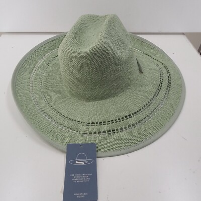 Universal Thread Paper Straw String Machine Weave Rancher Hat Green Size S/M