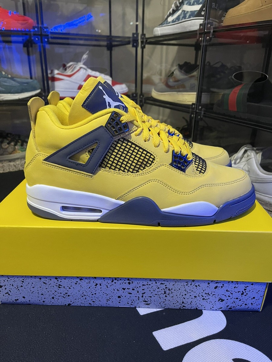 シューズ(男性用) Air Jordan 4 Lightning tour yellow Nike Air Jordan 4 Retro Shoes Lightning Tour Yellow Size 4.5