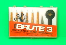 Original PSE BRUTE 3 Replaceable Blade Broadhead Set - 127 grain - NOS 6 Pack