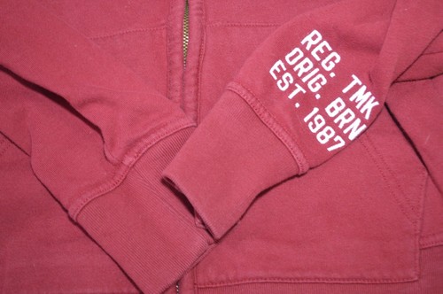 Aeropostale Men's Small Red 1987 Long Sleeve Hoodie Sweatshirt READ!! - 第 4/7 張圖片