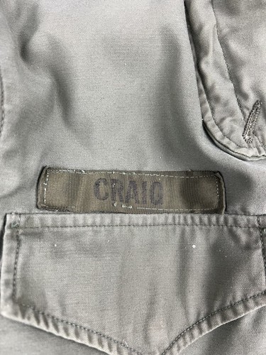 Vintage US ARMY Jacket Cold Weather Field Military Coat Medium Liner Patch Name - Picture 6 of 24