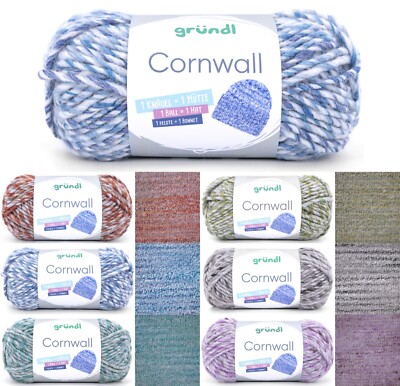 150g Gründl Cornwall - Melange-Effekt Wolle Garn Stricken Häkeln (53,27 /kg)