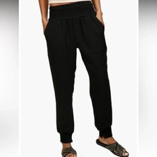 Nikki Lund Casual Pocket Jogger Style Lightweight Black Pants Medium USA Made