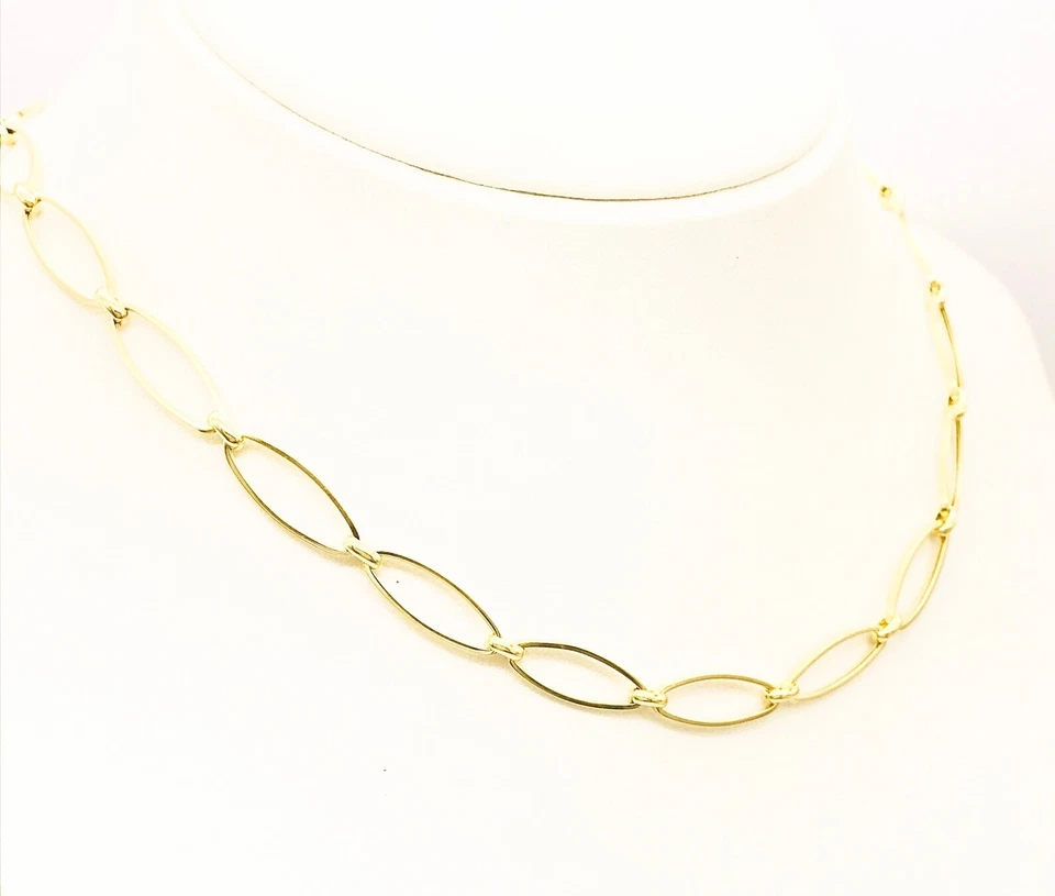 18K Gelbgold Halskette für Damen - Italienisches Design - Ideales Geschenk - Bild 3 von 4