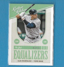 2019 Leather & Lumber Alex Rodriguez GOLD EQUALIZERS Serial'd/99 Yankees. #EQ-6