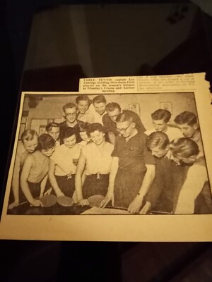 Xm34 Ephemera 1955 Picture Shoreham Tischtennisschläger Les Aldridge 