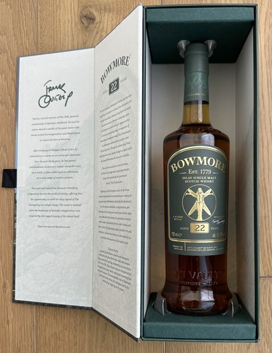 BOWMORE 22 YEARS THE CHANGELING FRANK QUITELY SINGLE MALT WHISKY 1 OF 6667 BOTT. - Imagen 2 de 5