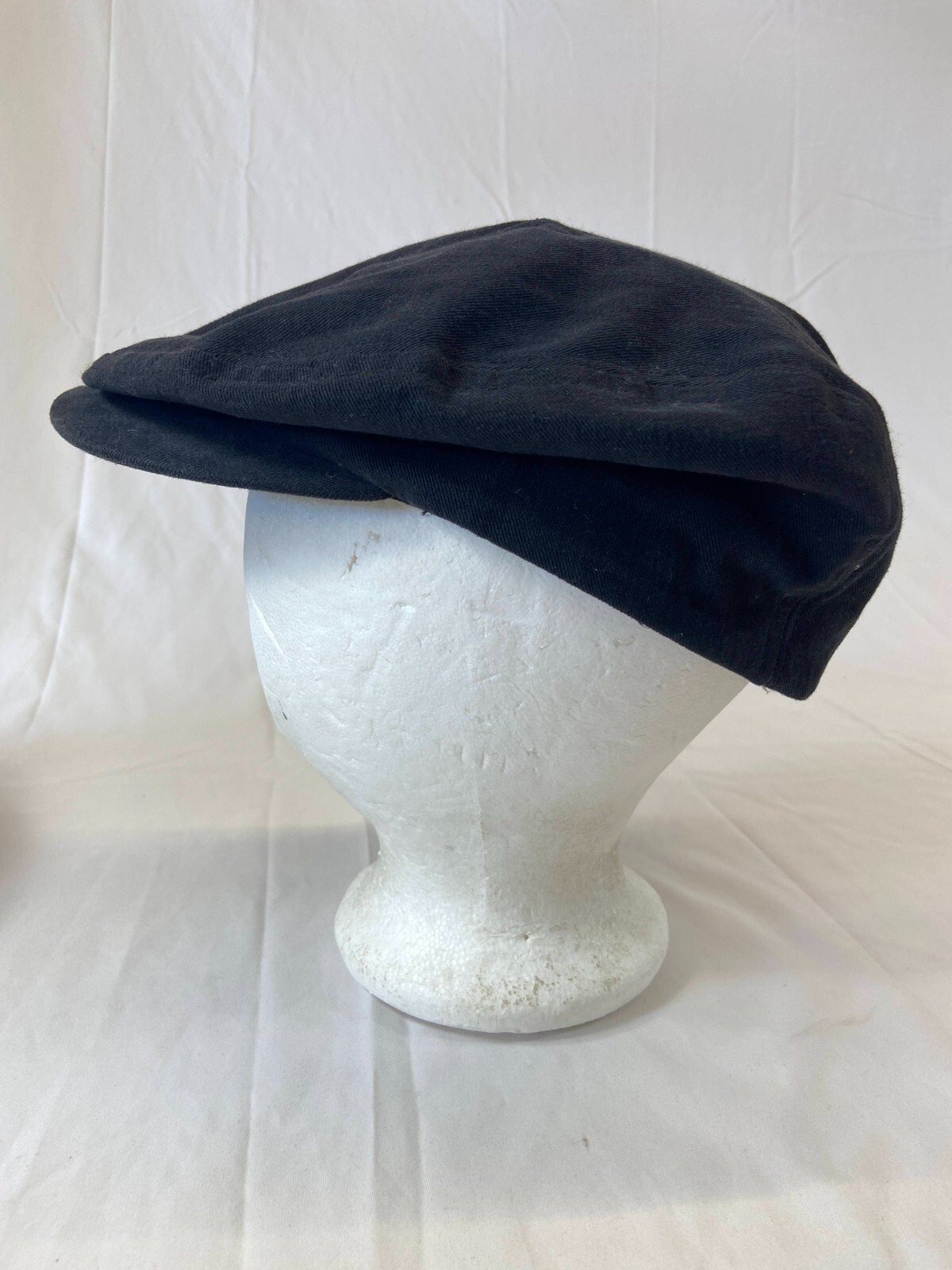 Solid Black Newsboy Hat Fitted Cap Large Classic … - image 3