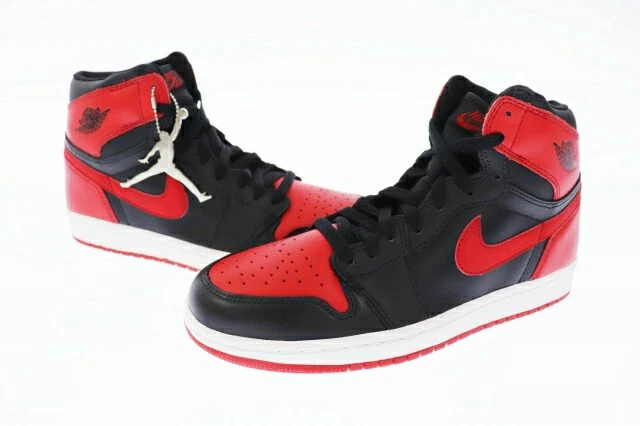 NIKE AIR JORDAN 1 RETRO BRED 136066-061 Black / Red US8.5 Mint