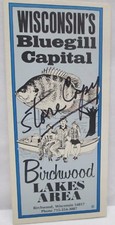 Vintage Birchwood Lakes Area Wisconsin Travel Brochure Bluegill Capital Map