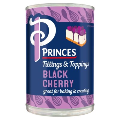Princes Schwarze Kirsch-Fruchtfüllung Als Topping 410g Packung Mit 4