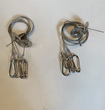 Lot Of 4 Stainless Steel Ceiling Mount Hangers