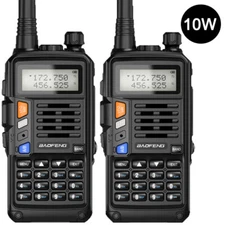 2SET BAOFENG TRI-BAND UHF/VHF WALKIE TALKIE TWO WAY RADIO LONG RANGE TRANSCEIVER