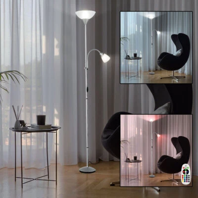 MARKENLOS LED Decken Fluter Schlaf Zimmer RGB Fernbedienung Flexo Lese Steh Lampe dimmbar