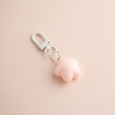 Cute Adorable Pink Chubby Star Cartoon Charm Keyring Keychain Key Ring Gift
